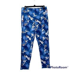 Disney Frozen Olaf pajama bottoms fleece size Small